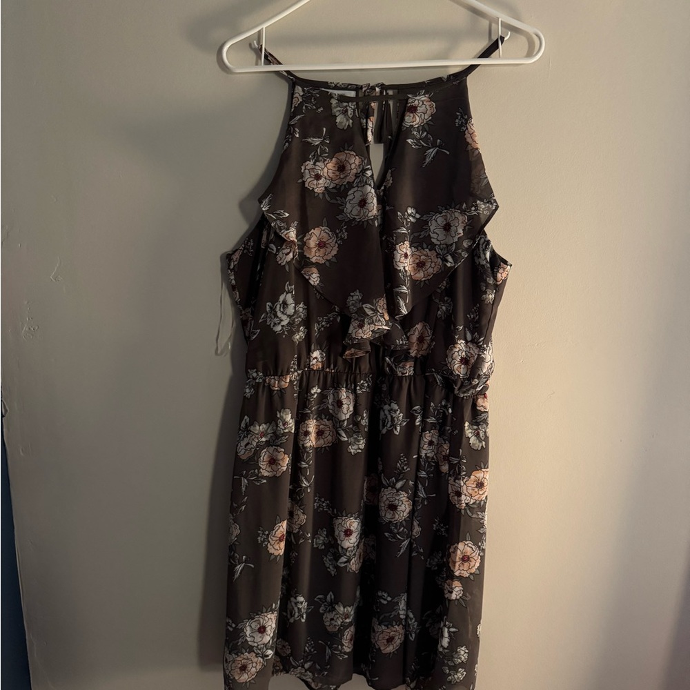 Maurices Brown Floral Midi Dress